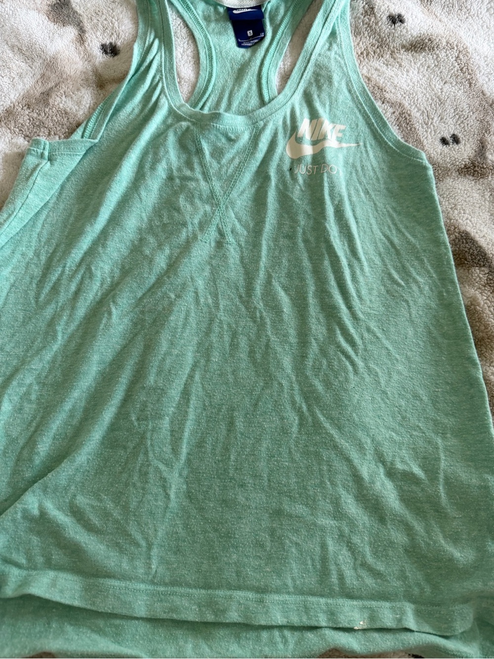 Nike Mint Racerback Tank with White Swoosh